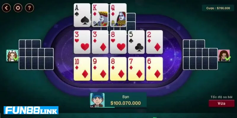 Bài Mậu Binh Fun88 tại nhà cái Fun88 được người chơi yêu thích, cá cược sôi động.